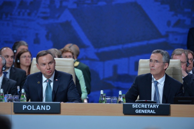 Andrzej Duda i Jens Stolenberg inaugurują szczyt NATO. fot. PAP/Jacek Turczyk