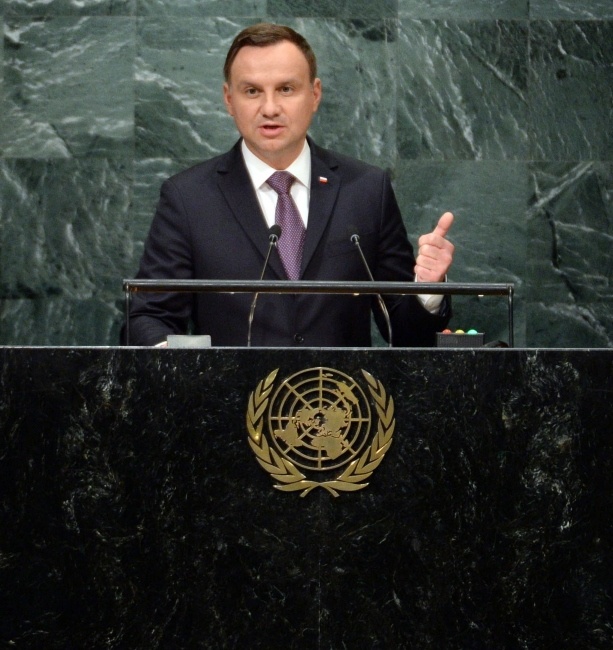 Andrzej Duda przemawia na forum ONZ, fot. PAP/Jacek Turczyk