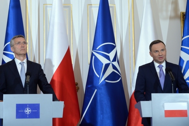 Sekretarz Generalny NATO Jens Stoltenberg i prezydent Andrzej Duda, fot. PAP/Jacek Turczyk