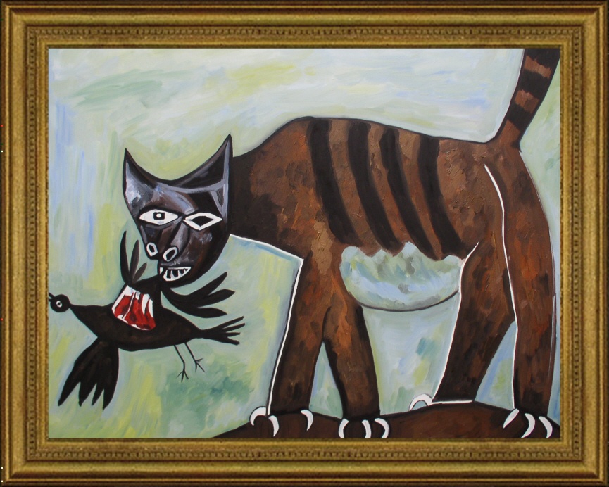 Aleksander Poroh, Kopia obrazu Pabla Picasso "Kot łowiący ptaka"