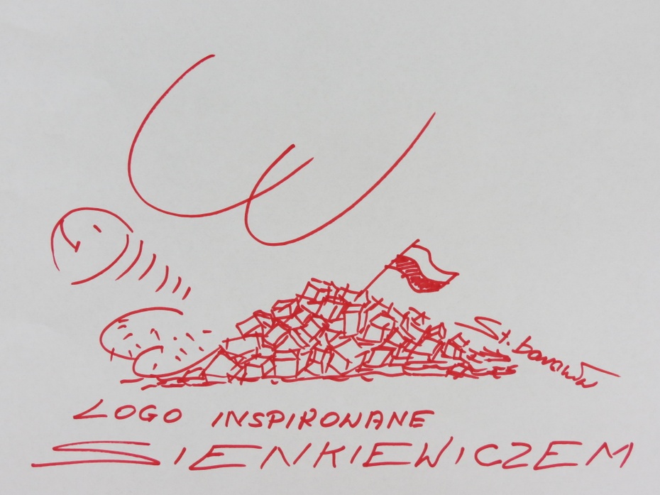 Autorski projekt logo, opracowany przez stado baranów na podstawie światłej myśli, wyrażonej w knajpie przez pana Sienkiewicza