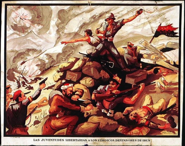 Archiwum. Plakat z oresu wojny domowej w Hiszpanii