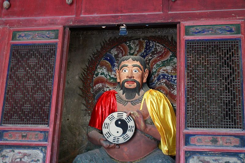 Fuxi-rzeźba w świątyni taoistycznej