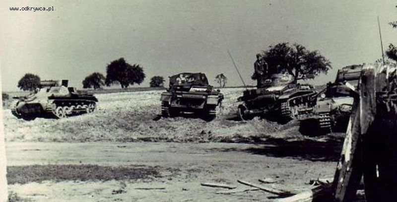 Zniszczone pod Mokrą czołgi niemieckie