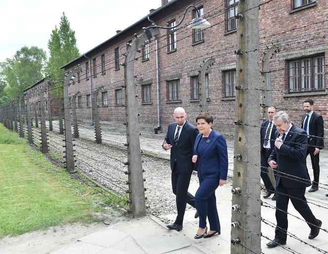 Premier Beata Szydło w Auschwitz. Fot. PAP