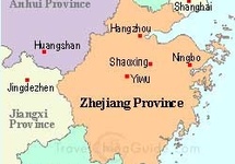 Lokalizacja Shaoxing w prowincji Zhejiang
