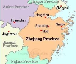 Lokalizacja Shaoxing w prowincji Zhejiang
