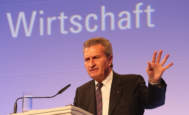 Guenther Oettinger. Fot. EPA/Wolfgang Kumm