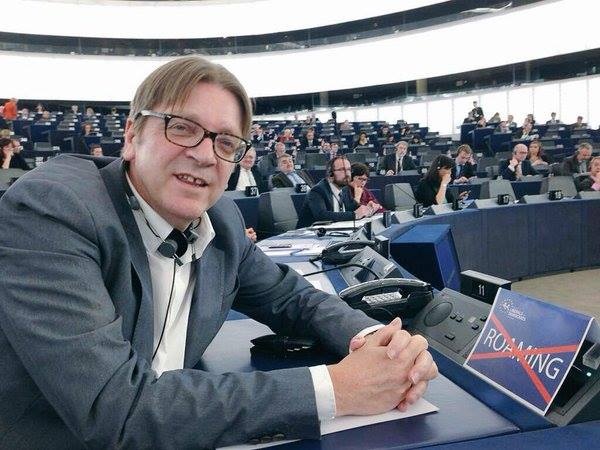 Guy Verhofstadt w Parlamencie Europejskim. Fot. https://www.facebook.com/GuyVerhofstadt