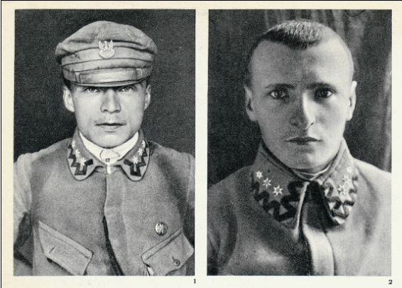 Kapitanowie "Herwin" ( 1)  i  "Grudziński" ( 2) polegli pod Konarami. Fot. arch.