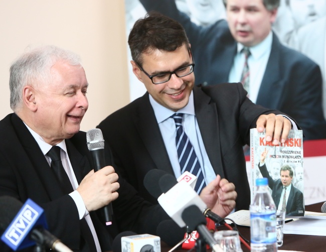 Jarosław Kaczyński na promocji swojej autobiografii. Fot. PAP/Paweł Supernak