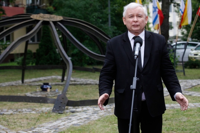 Jarosław Kaczyński w Białymstoku. Fot. PAP/Artur Reszko