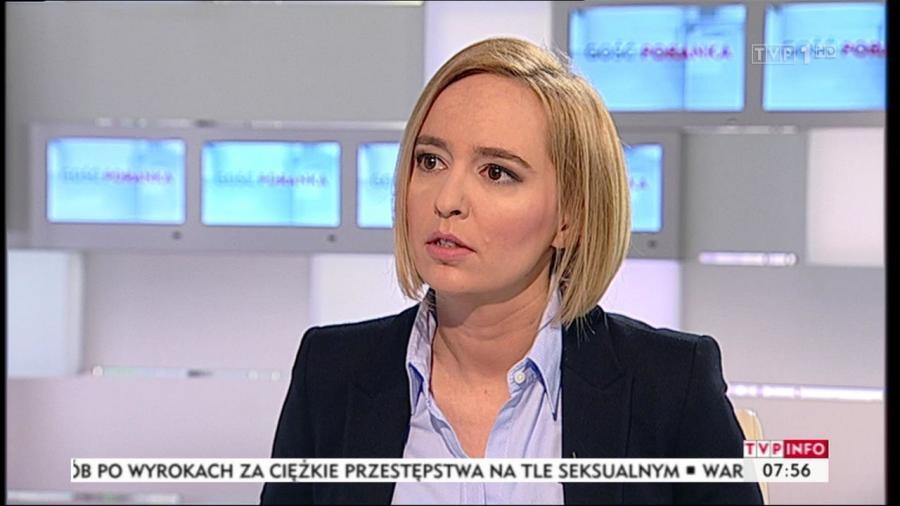Karolina Lewicka w TVP Info.