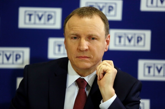 Był prezes TVP Jacek Kurski. fot. PAP/Tomasz Gzell