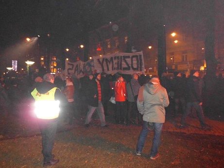 Gliwice, 15.01.2015, Marsz protestacyjny górników