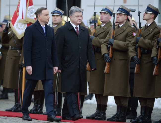 Prezydent Ukrainy Petro Poroszenko podczas wizyty w Polsce.fot. PAP/Jacek Turczyk