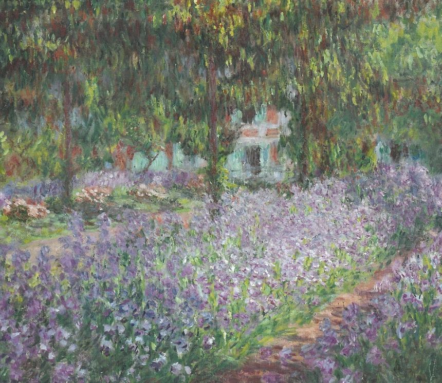 Claude Monet, Ogród artysty w Giverny, olej na płótnie, 1900, Paryż, Musee d'Orsay.
