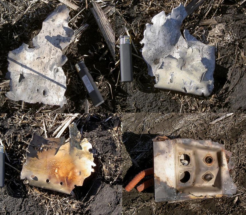 Kilka wybuchowych odłamków ( Petropavlivka) Some explosive debris (Petropavlivka)