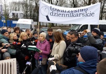 Protest dziennikarzy pod Sejmem. Fot. Twitter