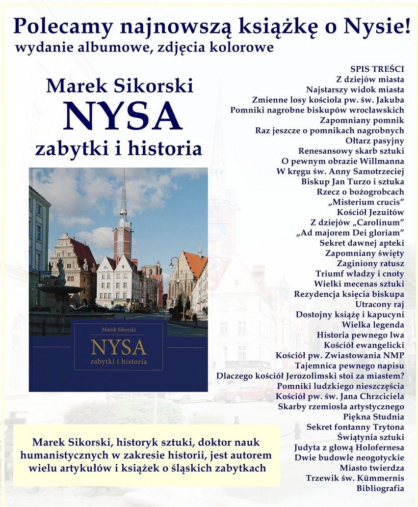 "Nysa. Zabytki i historia" - książka Marka Sikorskiego