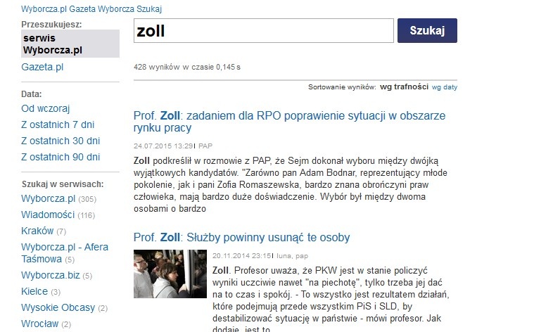Kwerenda dla hasła Zoll na wyborcza.pl