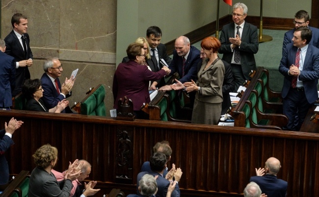 Sejm po głosowaniu nad wotum nieufności dla Anny Zalewskiej, fot. PAP/Marcin Obara