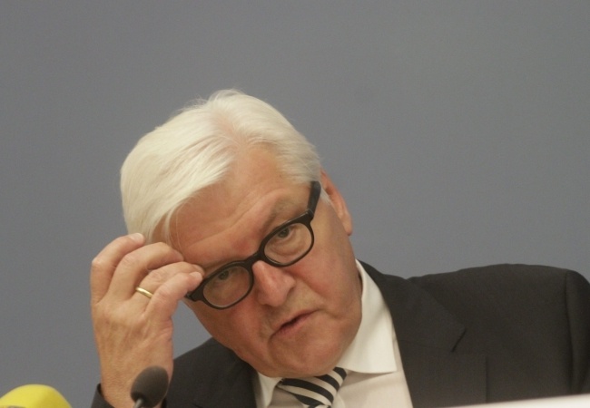 Szef MSZ Niemiec Frank-Walter Steinmeier, PAP/EPA/VALDA KALNINA