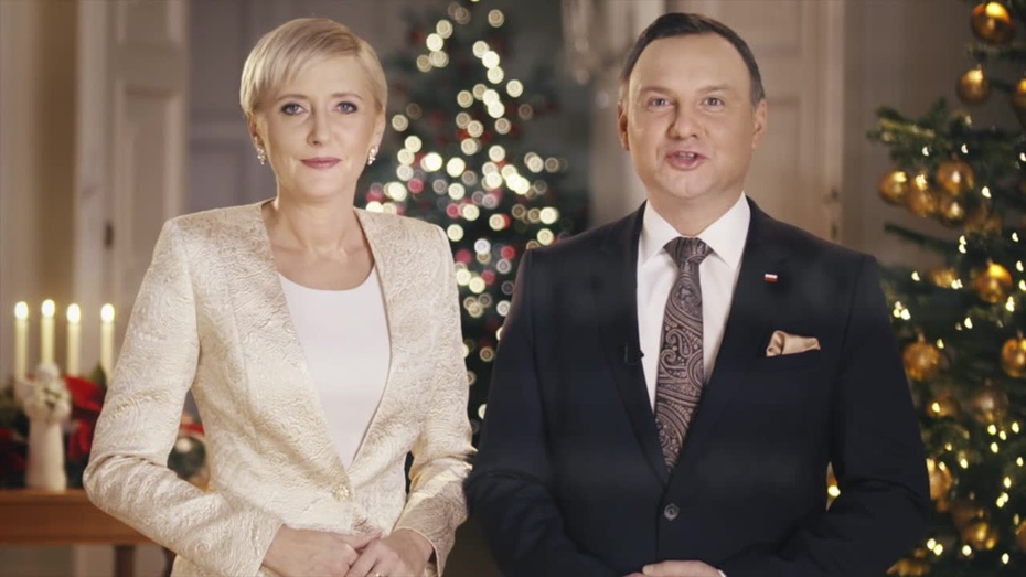 Życzenia pary prezydenckiej fot. kadr z filmu TVN24/x-news