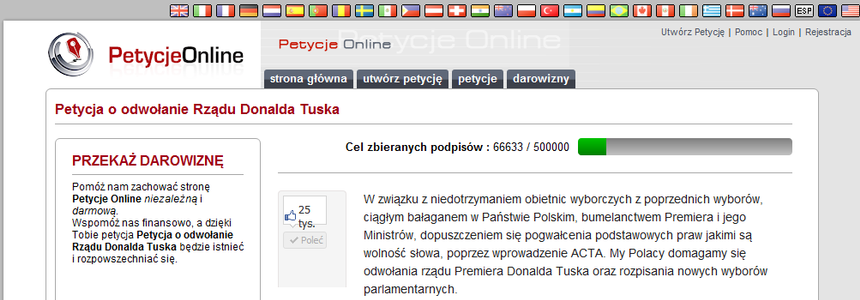 http://www.petycjeonline.pl/petycja/petycja-o-odwolanie-rzadu-donalda-tuska/639