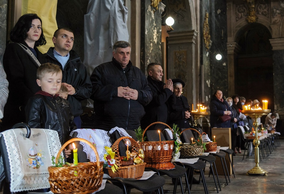 Fot. PAP/EPA. Ukraińcy świętują Wielkanoc