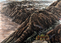Obraz nawiązujący do pejzaży prowincji Qinghai