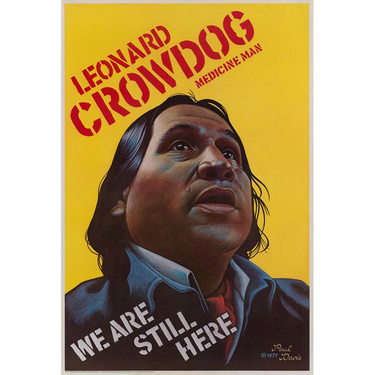 Leonard Crow Dog w grafice Paula Davisa z 1977 r. Znajduje się w obecnie w zasobach National Portrait Gallery, Smithsonian Institution.