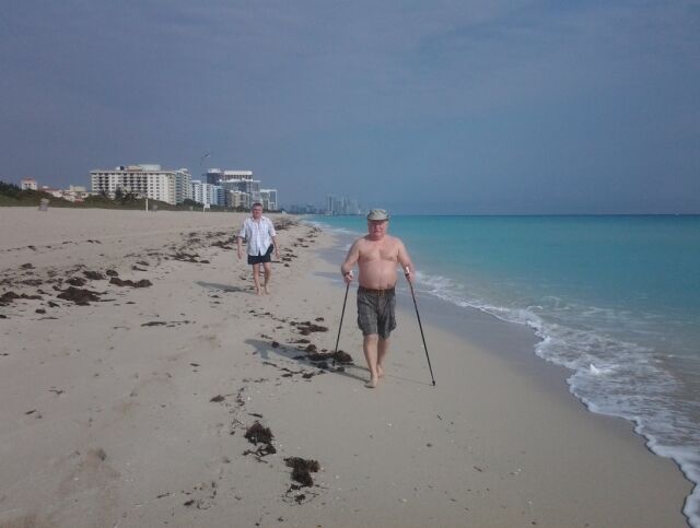 Lech Wałęsa na Miami beach