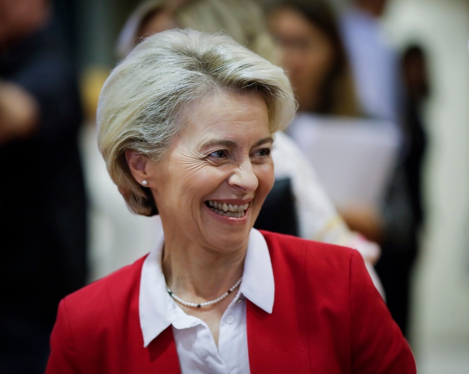 Przewodnicząca Komisji Europejskiej Ursula von der Leyen. Fot. PAP/EPA/OLIVIER HOSLET