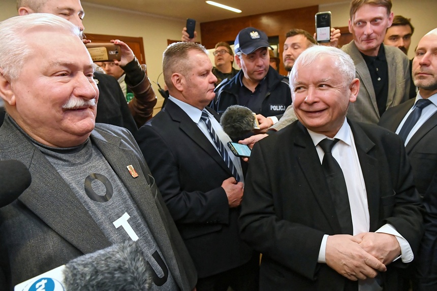 Jarosław Kaczyński i Lech Wałęsa. Fot. PAP/Adam Warżawa