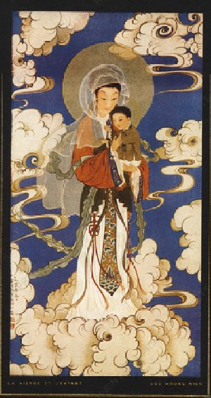 Dziewica z dzieciątkiem (Lou Houng-Nien, 1948r.)