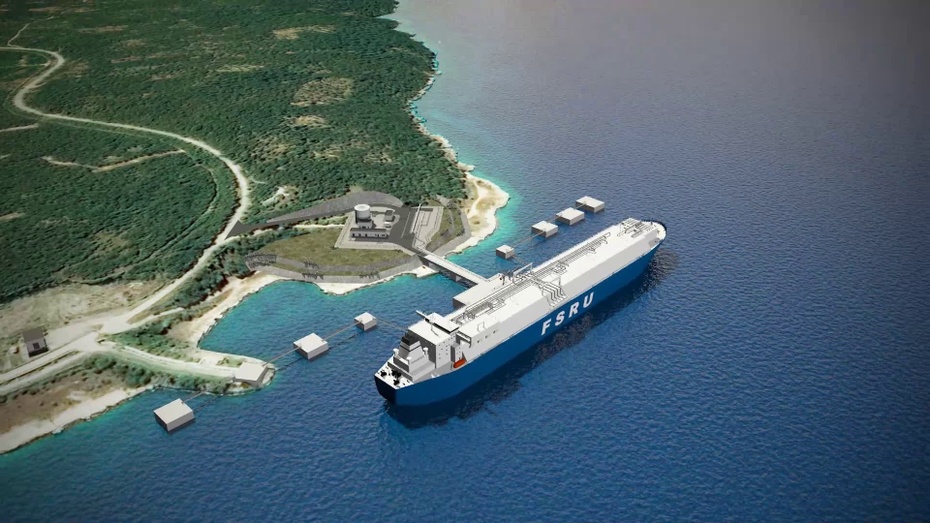 Chorwacja uruchomiła pływający terminal LNG. Odebrano już pierwszą dostawę gazu z USA. Fot. lng.hr