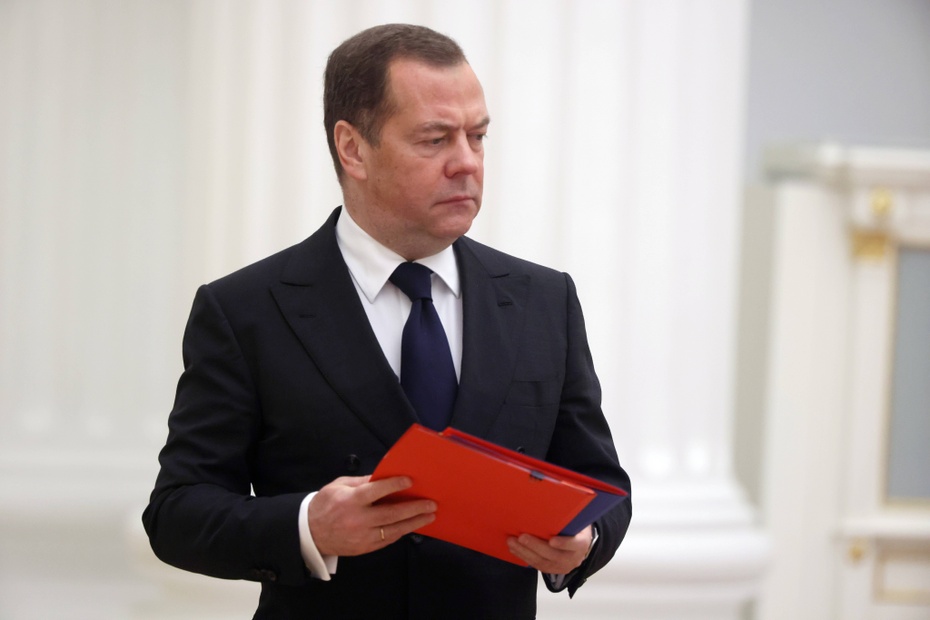 Były rosyjski prezydent Dmitrij Miedwiediew skomentował środowe spotkanie przywódców Polski, Litwy i Ukrainy. (fot. PAP/EPA)