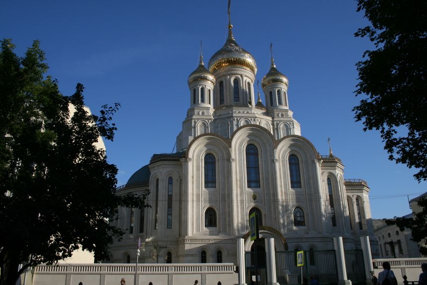 Cerkiew Sretenskiego Monastyru, Łubianka, Moskwa, 19 lipca, 2017.