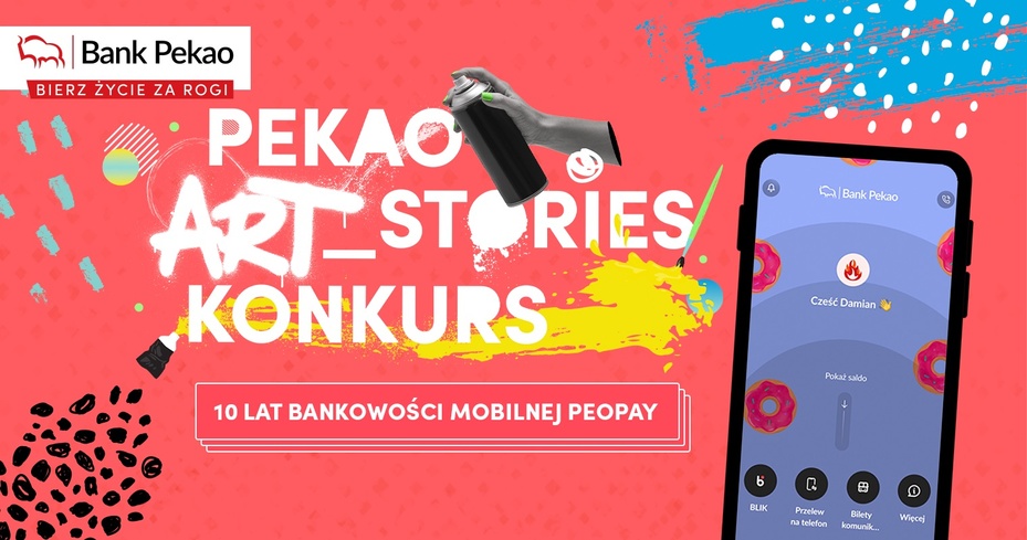 Bank Pekao S.A. na swoim instagramowym profilu @bankpekaosa wystartował z konkursem dla artystów pt. „Pekao ART_stories”