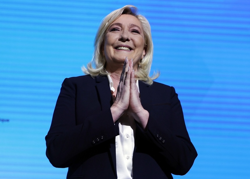 Marine Le Pen. Fot. PAP/EPA/IAN LANGSDON
