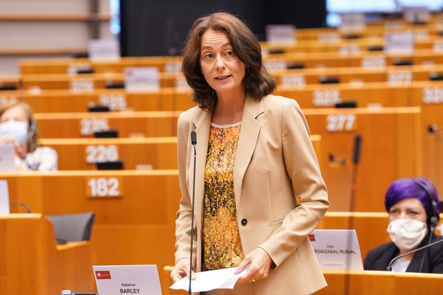 Katarina Barley w Parlamencie Europejskim, fot. Philippe BUISSIN\europa.eu
