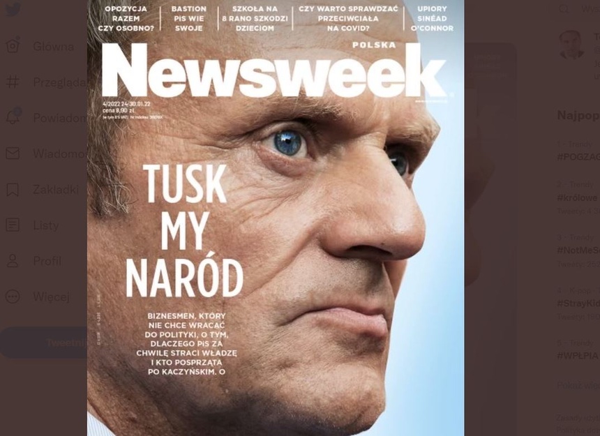 Donald Tusk na okładce "Newsweeka".