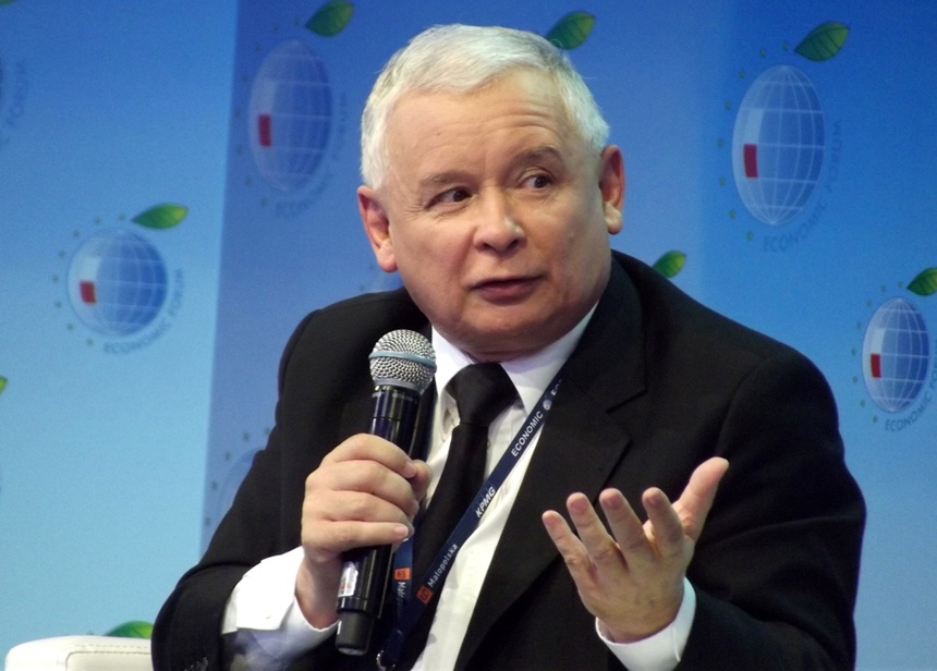 Prezes PiS Jarosław Kaczyński podczas Forum Ekonomicznego w Krynicy. fot. Piotr Drabik, Flickr, CC BY 2.0