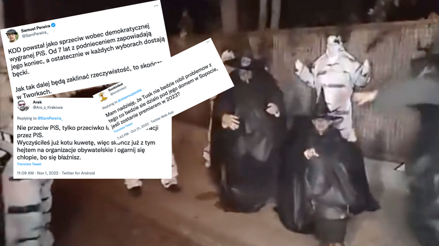 Internauci w mediach społecznościowych komentują happening przed domem Jarosława Kaczyńskiego. (fot. Twitter)