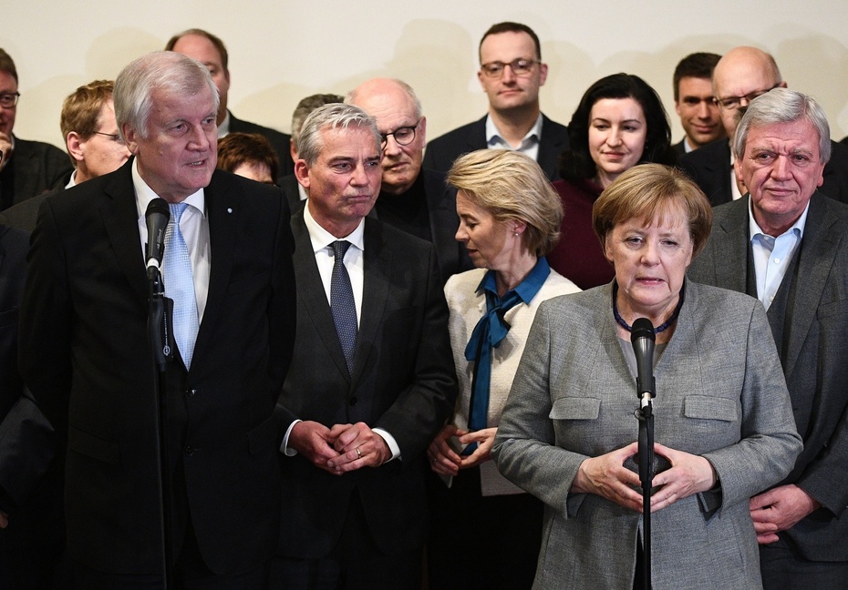 Angeli Merkel nie udało się stworzyć koalicyjnego rządu, fot. PAP/EPA/CHRISTIAN BRUNA