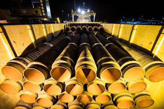 Prace nad Nord Stream 2 w niemieckim porcie Mukran