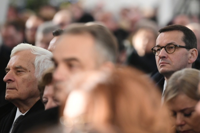 Premier Mateusz Morawiecki podczas pogrzebu prezydenta Gdańska Pawła Adamowicza, fot. PAP/Adam Warżawa