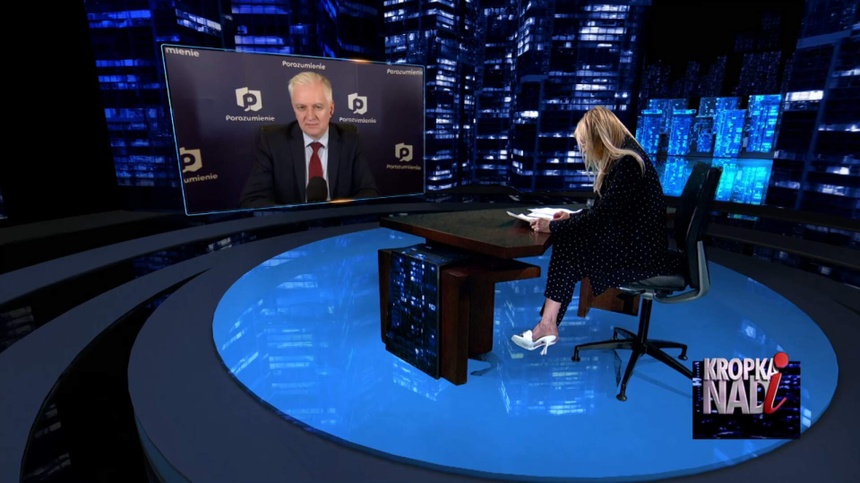 Jarosław Gowin i Monika Olejnik. Zdj. ilustracyjne/screen: TVN24