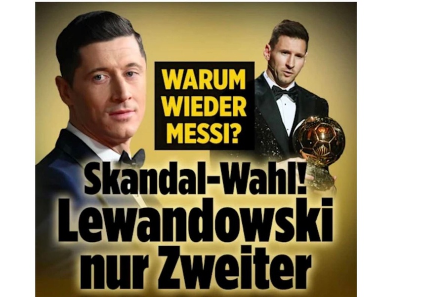 Robert Lewandowski i Leo Messi na okładce "Bilda".